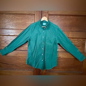 J. Crew Green Casual Button-Down Shirt